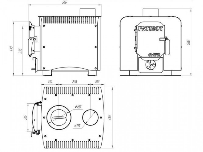 Печь длительного горения Grill’D Patriot 200 во Владивостоке