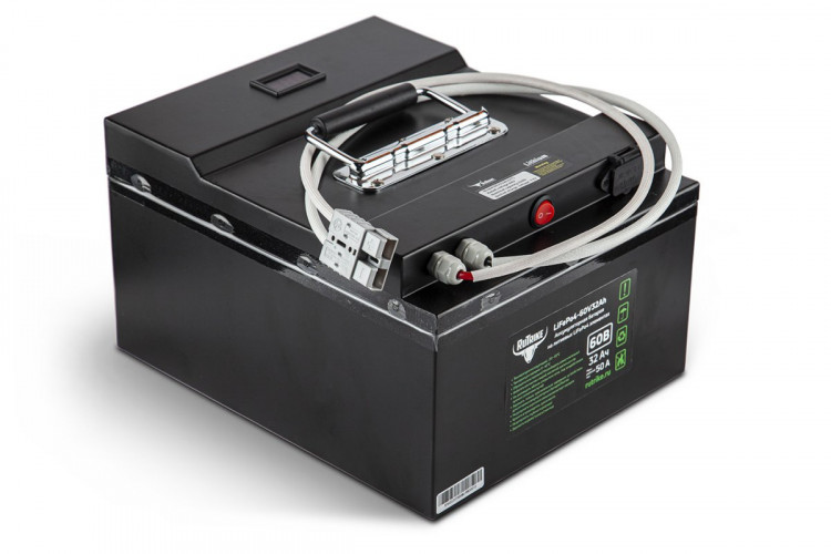 Тяговый железо-фосфатный аккумулятор RuTrike LiFePO4 60V32Ah (50А) во Владивостоке