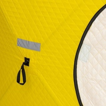 Палатка для рыбалки Helios утепл.Куб 1,5х1,5 желтый/серый во Владивостоке