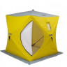 Палатка для рыбалки Helios утепл. Куб 1,8х1,8 желтый/серый во Владивостоке