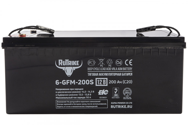 Тяговый гелевый аккумулятор RuTrike 6-GFM-200 (12V200A/H C20) во Владивостоке