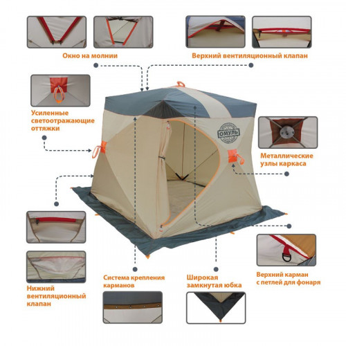 Палатка для рыбалки Омуль Куб 2 во Владивостоке