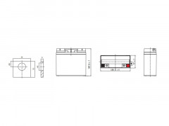 Аккумулятор Leoch DJW 12-18 (12 В, 18 Ач)