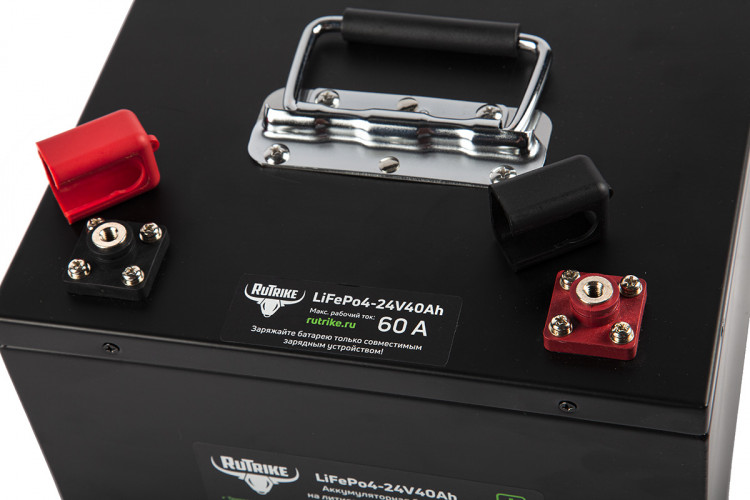 Тяговый железо-фосфатный аккумулятор RuTrike LiFePO4 24V40Ah (60A) во Владивостоке