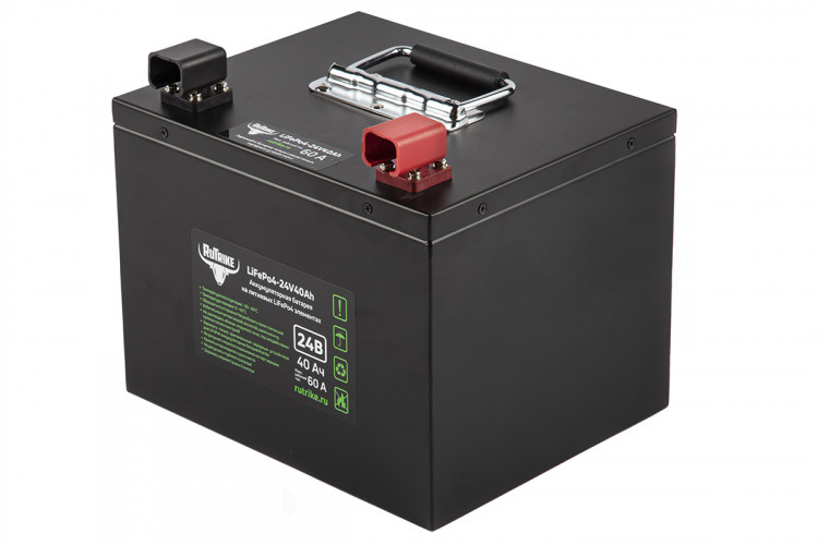 Тяговый железо-фосфатный аккумулятор RuTrike LiFePO4 24V40Ah (60A) во Владивостоке