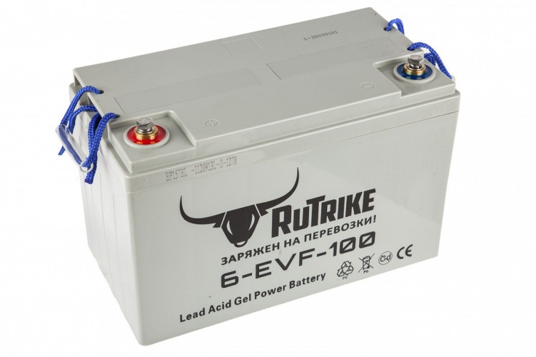 Тяговый гелевый аккумулятор RuTrike 6-EVF-100A (12V100A/H C3) во Владивостоке