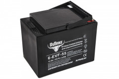 Тяговый гелевый аккумулятор RuTrike 6-EVF-55A (12V55A/H C3)